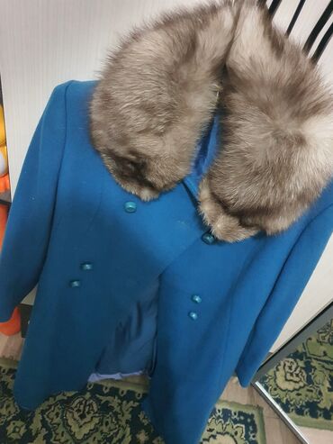 мужское пальто с меховым воротником: Пальто, 4XL (EU 48)