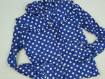niebieskie sukienki plus size: Bluzka damska, rozmiar S
