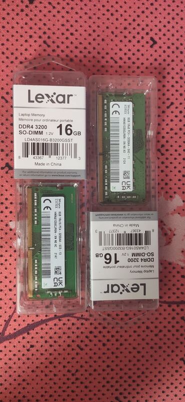 сумки для ноутбуков dicota: Оперативдик эс-тутум, Колдонулган, Hynix, 16 ГБ, DDR4, 3200 МГц, Ноутбук үчүн