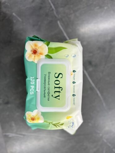 исык кол: Softy — влажные салфетки универсальные, 120 pcs. - Формат: большая