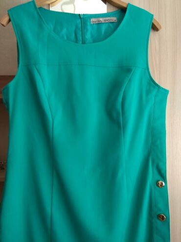 платье зеленое: Повседневное платье, Лето, XL (EU 42)