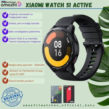 samsung g: Xiaomi Watch S1 active (Mağazadan satılır) smart saat Məhsulun