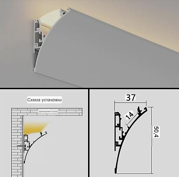 мягкая часть: Потолочный плинтус со скрытой LED‑подсветкой для эффекта «парящего — 3