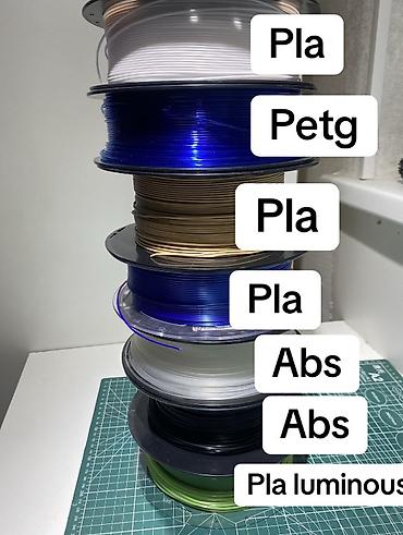 xprinter xp365b: Продаю 7 рулонов пластика для 3D-принтера. Состав: * PLA светящийся — — 1