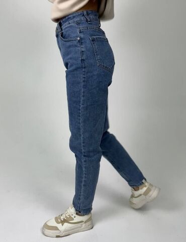 джинсы темно синие плотная джинса: Трубы, Ava Adore, Высокая талия