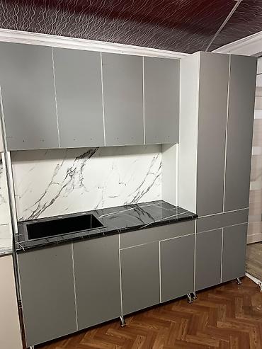 silver kitchen: Кухонный гарнитур, Новый, цвет - Серый, ДСП, Платная доставка — 6