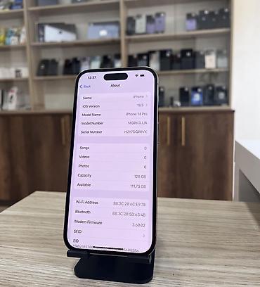 iphone islenmis: IPhone 14 Pro, 128 GB, Ağ, Zəmanət, Simsiz şarj, Face ID — 3