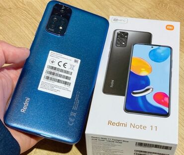 Мобильные телефоны и аксессуары: Xiaomi Redmi Note 11, 128 ГБ, цвет - Синий, 
 С документами