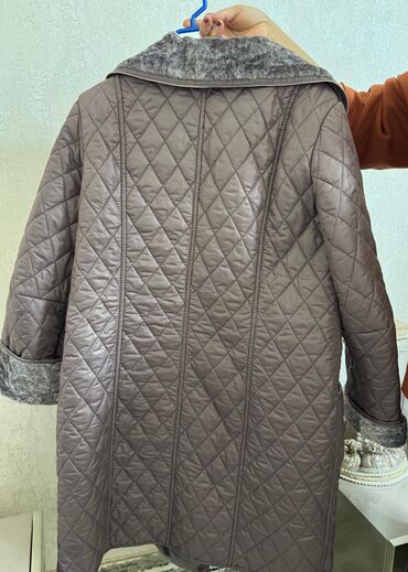 Пальто: Пальто 6XL (EU 52), цвет - Серый