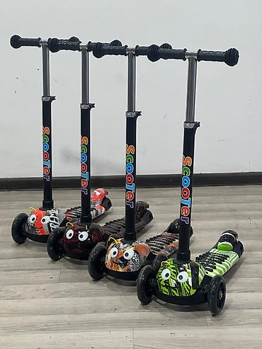 Samokatlar: 🛴🎨 Scooter LH01 Cool Mix – Stickerli Uşaq Skuteri (3 Təkərli) Rəngli — 1