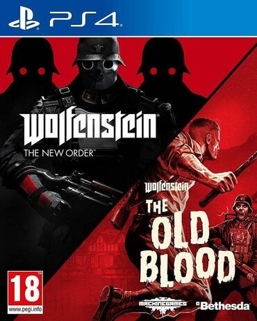 ps4 games: Оригинальный диск ! Wolfenstein The New Order +The Old Blood (PS4)