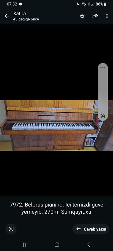 pianino sumqayıt: Piano, Belarus, Akustik