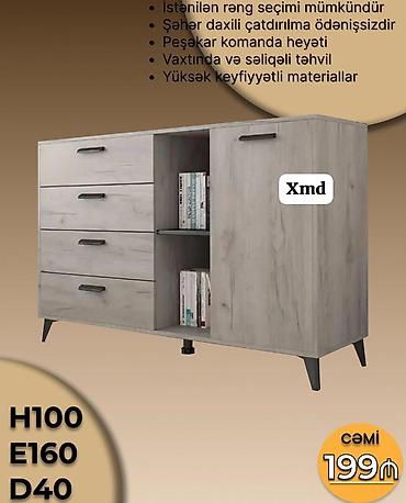 kamot qablari: Mebel: Komod (çeşidli modellər) Ölçülər: H100 x E80 x D40 sm — 5
