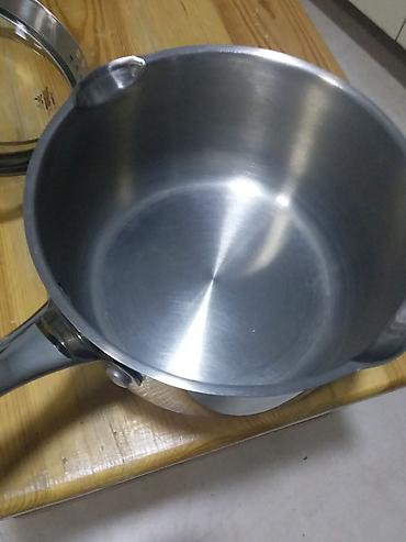 qaz torbasi: Qazan, rəng - Gümüşü, Paslanmayan polad, 0,7 bucket volume l, 20 sm, Almaniya — 4
