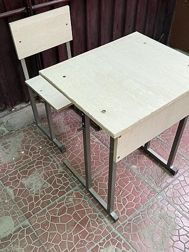стол стул школьный: Комплект парты и стула, Б/у, Самовывоз, цвет - Бежевый — 2