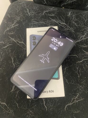 а 6 телефон: Samsung Galaxy A06, Б/у, 128 ГБ, цвет - Синий, 2 SIM