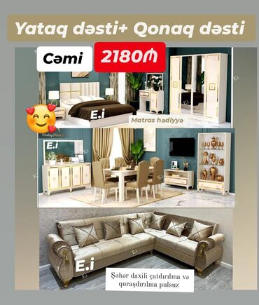 yataq mebel desti: Çatdırılma pulsuz matras 🎁