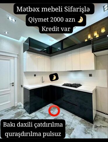 стеклянный обеденный стол: 🟣Yeni mətbəx mebeli 🆘 *1 pqm görə qiymətlər* 🟣Mat Laminat *180 azn*