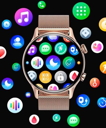 Другие смарт-часы: Смарт часы с Amoled, nfc и уймой функций. "золото" Умные часы без — 7