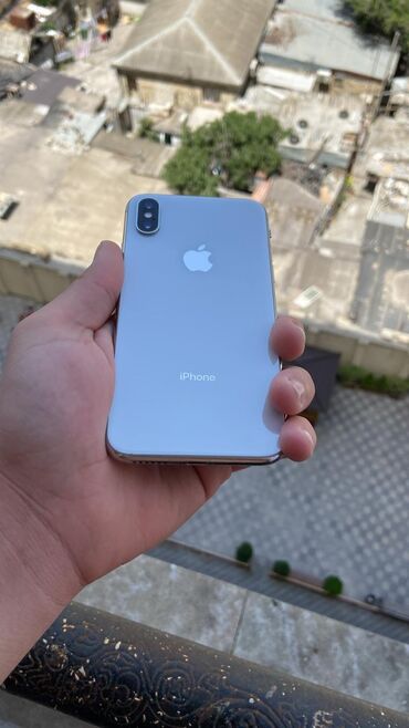 iphone x silver: IPhone X, 64 GB, Ağ, Face ID