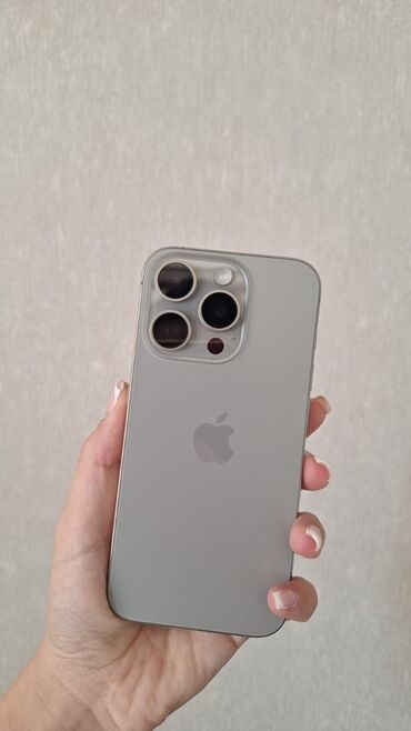 Apple iPhone: IPhone 15 Pro, 128 GB, Natural Titanium, Simsiz şarj, Face ID