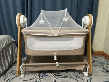 двухъярусные кровати для детского сада: Люлька, Новый, Качалка, Дерево, цвет - Бежевый, Самовывоз
