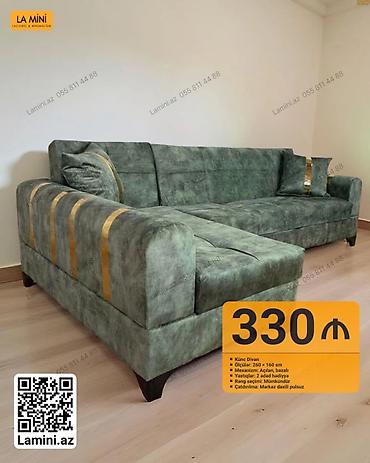Künc divan – La Mini - Ölçülər: 260 × 160 sm - Mexanizm: açılan