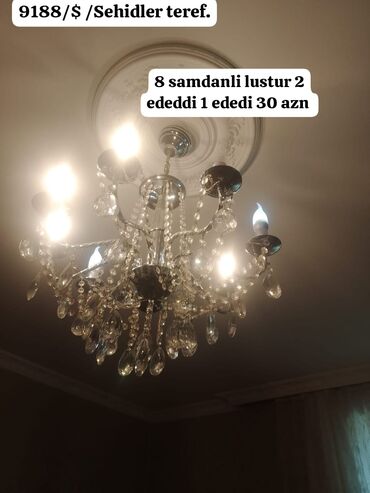 zen qranit qazan: Люстра, 8 ламп, Хрусталь