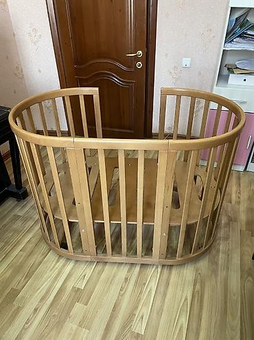 крвать: Продается детская овальная кроватка трансформер хорошем состоянии — 4