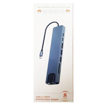 клава и мышка для телефона: Хаб 8 in 1 - Type-С to HDMI x 1 + USB3.0 x 2 + PD x 1 + SD/TF x 1 +