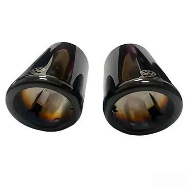vacsy pumpa: Hrom nastavak auspuha VW logo 69mm - crni. Kvalitetni nastavci auspuha — 5