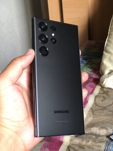 продажа сломанных телефонов: Samsung Galaxy S23 Ultra, Б/у, 256 ГБ, цвет - Черный, 1 SIM, eSIM
