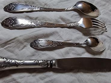 Наборы посуды: СССР КОРОЛЕВСКИЙ Столовый НАБОР 24 ПРЕДМЕТА. ПОКРЫТЫЕ СЕРЕБРОМ — 15