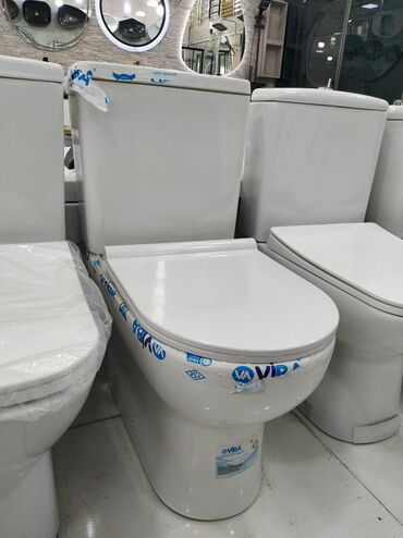 hamam ucun krant: Vitra/ViBA brendli avto-bağlanan qapaqlı unitaz (komplekt su çəni ilə)