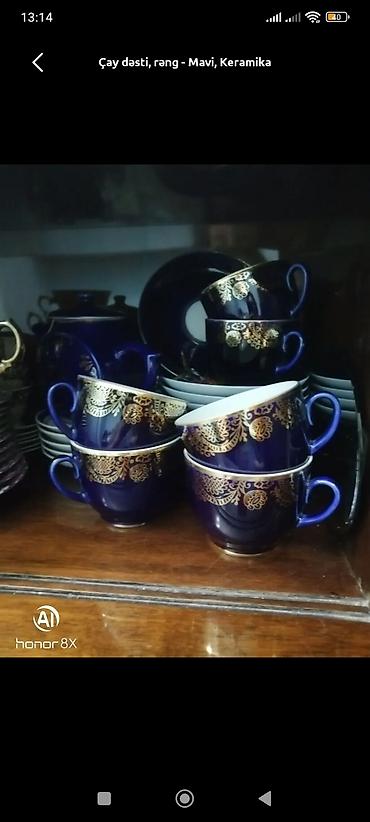 Çay dəsti, rəng - Mavi, Keramika, 6 nəfərlik lalafo.az -da Çay dəsti, rəng - Mavi, Keramika, 6 nəfərlik