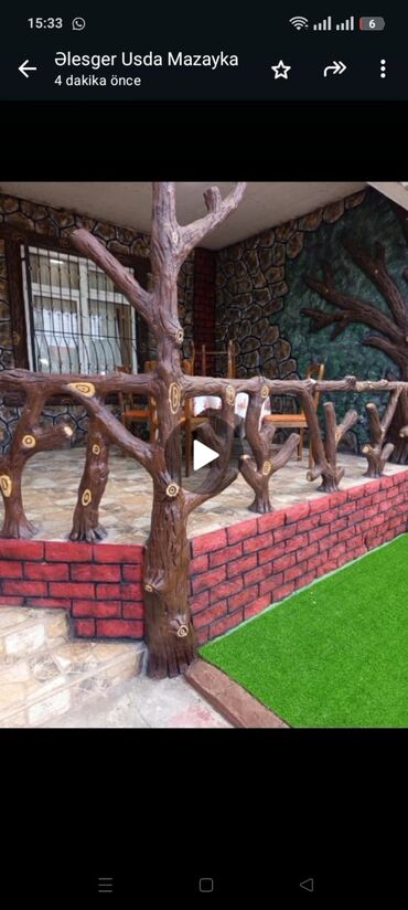 Digər ixtisaslar: ✅ Xidmətlərin detallı siyahısı: Qaya daşı dekoru (imitasiya və ya — 4