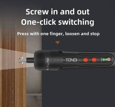 Шуруповерты: Беспроводной шуруповерт отвертка, биты, Tps разъем Батарейка менен — 6