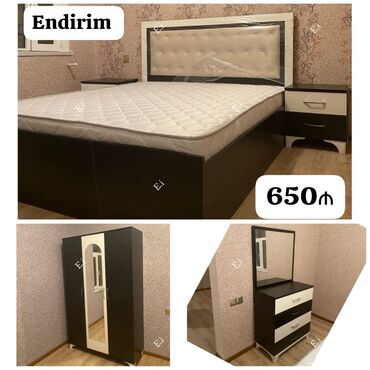 yeni yataq mebel destleri: *Yataq Dəsti 650Azn💥* 🎁Matras hədiyyə ✔️Rəng seçimi var ✔️Şəhər