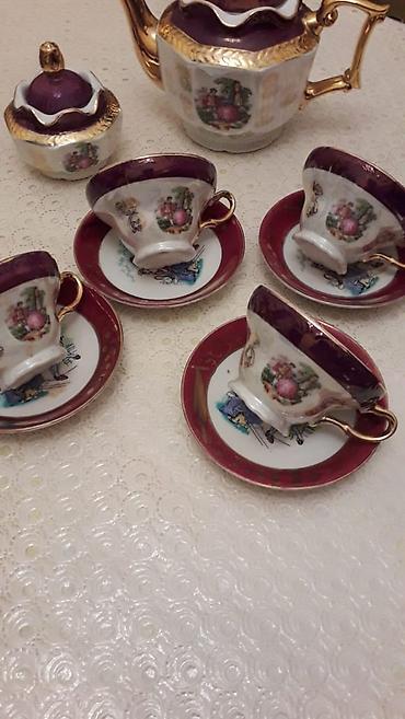 Qab-qacaq və mətbəx ləvazimatları: Çay dəsti, rəng - Ağ, Farfor — 2