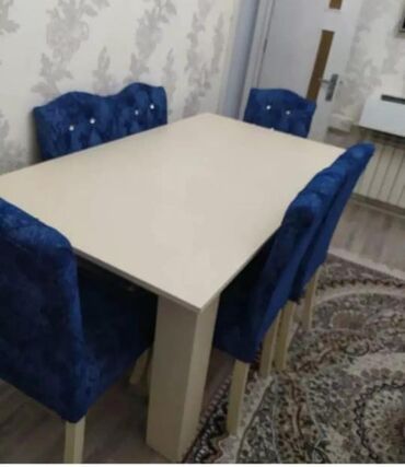 Masa və oturacaq dəstləri: Qonaq otağı üçün, Yeni, Açılmayan, Dördbucaq masa, 6 stul -da lalafo.az — 6 Masa və oturacaq dəstləri: Qonaq otağı üçün, Yeni, Açılmayan, Dördbucaq masa, 6 stul — 6