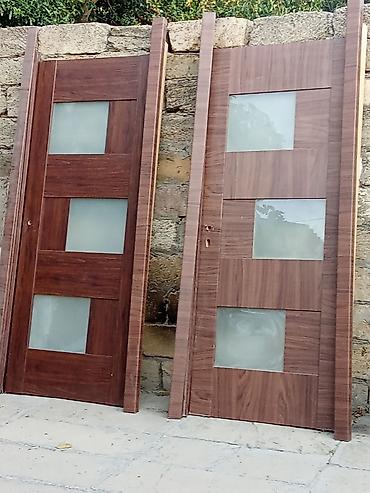 tek yatag: Müasir dizaynlı daxili qapılar - Material: taxta əsaslı panel — 2
