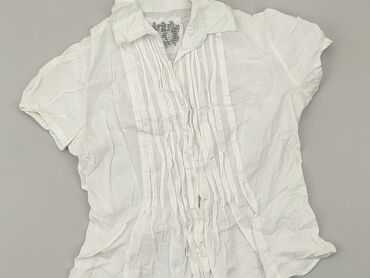 białe bluzki krótki rękaw: Blouse, S (EU 36), condition - Fair
