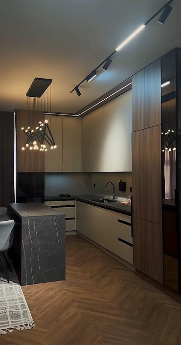 silver kitchen: Современная кухонная гарнитура под заказ - Компоновка: Г‑образная — 3