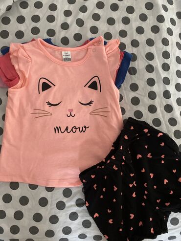 zara helanke za devojcice: Round neck, Short sleeve, 86