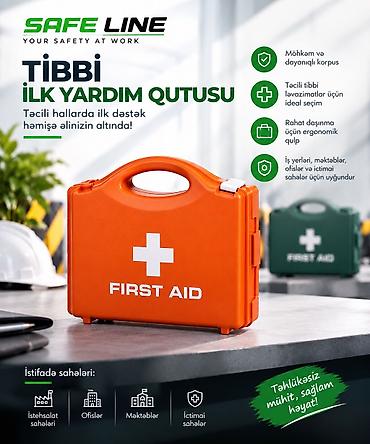 xac: Məhsul: Portativ ilk yardım çantası boş qutu (First Aid) Təsvir: - — 2