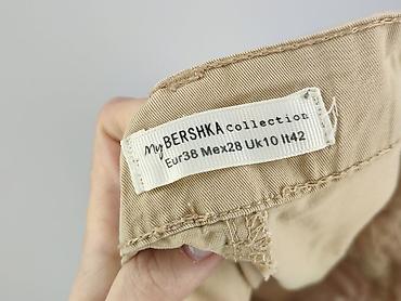 czarne cargo pull and bear: Bershka, Spodnie materiałowe damskie, rozmiar M — 4