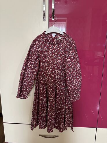 узбекский платья: Детское платье, цвет - Красный, Б/у