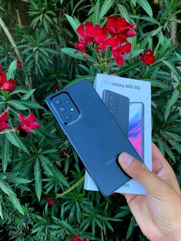 Samsung: Samsung Galaxy A53 5G, 128 GB, rəng - Qara, Barmaq izi, Simsiz şarj, Face ID