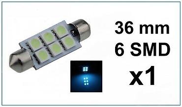 drveni stol: LED auto sijalica – C5W/36 mm, 6x SMD LED, hladno bela svetlost - — 2