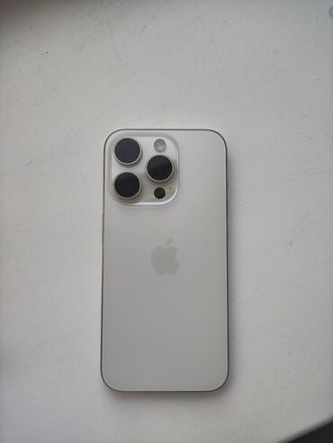 сколько стоит айфон 5: IPhone 15 Pro, Колдонулган, 128 ГБ, White Titanium, Заряддоочу түзүлүш, Каптама, Куту, 90 %